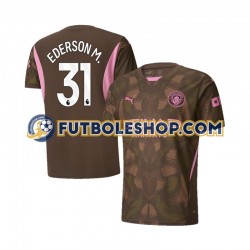 Primera Equipación del Manchester City Portero Ederson Moraes 31 2024-2025 Manga Corta para Hombre
