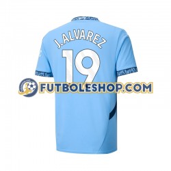 Primera Equipación del Manchester City Julian Alvarez 19 2024-2025 Manga Corta para Hombre