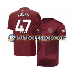 Tercera Equipación del Manchester City Phil Foden 47 2024-2025 Manga Corta para Hombre