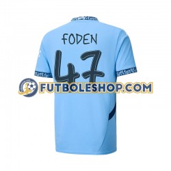 Primera Equipación del Manchester City UCL Font FODEN 47 2024-2025 Manga Corta para Hombre