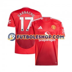 Primera Equipación del Manchester United Alejandro Garnacho 17 2024-2025 Rojo Manga Corta para Hombre