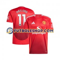 Primera Equipación del Manchester United Rasmus Hojlund 11 2024-2025 Rojo Manga Corta para Hombre
