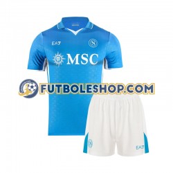 Primera Equipación del Napoli 2024-2025 Manga Corta para Niño (Camiseta y pantalón)