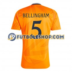 Segunda Equipación del Real Madrid BELLINGHAM 5 2024-2025 Manga Corta para Hombre