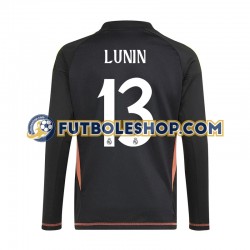 Segunda Equipación del Real Madrid Portero Andriy Lunin 13 2024-2025 Azul ML para Hombre