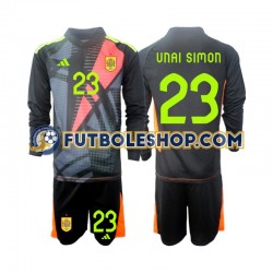 Segunda Equipación del España Portero Unai Simon 23 Euro 2024 ML para Niño (Camiseta y pantalón)