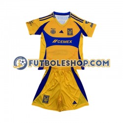 Primera Equipación del Tigres UANL 2024-2025 Manga Corta para Niño (Camiseta y pantalón)
