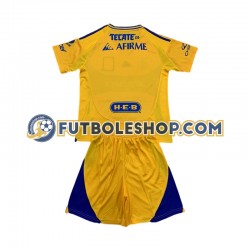 Primera Equipación del Tigres UANL 2024-2025 Manga Corta para Niño (Camiseta y pantalón)