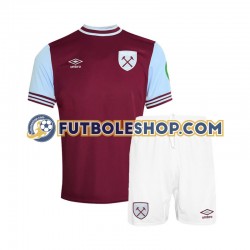 Primera Equipación del West Ham United 2024-2025 Manga Corta para Niño (Camiseta y pantalón)