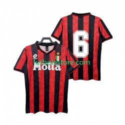 Primera Equipación del AC Milan 6 Retro 1993 1994 Manga Corta para Hombre