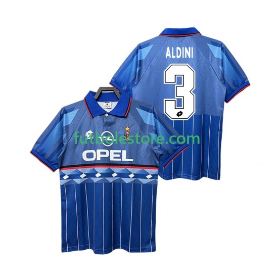 Segunda Equipación del AC Milan ALDINI 3 Retro 1995 1996 Manga Corta para Hombre Segunda Equipación del AC Milan ALDINI 3 Retro 1995 1996 Manga Corta para Hombre