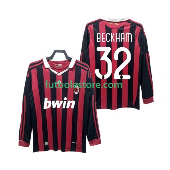 Primera Equipación del AC Milan BECKHAM 32 Retro 2009 2010 ML para Hombre Primera Equipación del AC Milan BECKHAM 32 Retro 2009 2010 ML para Hombre