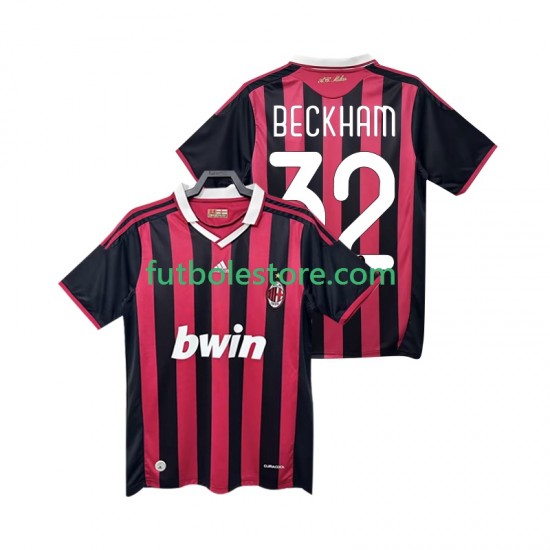 Primera Equipación del AC Milan BECKHAM 32 Retro 2009 2010 Manga Corta para Hombre Primera Equipación del AC Milan BECKHAM 32 Retro 2009 2010 Manga Corta para Hombre