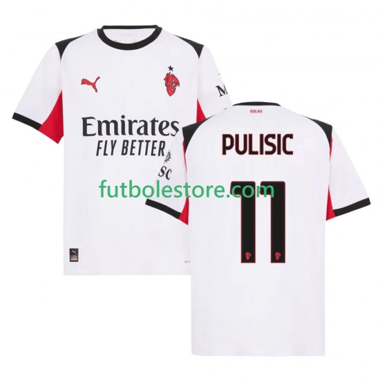 Segunda Equipación del AC Milan Christian Pulisic 11 2025-2026 Manga Corta para Hombre Segunda Equipación del AC Milan Christian Pulisic 11 2025-2026 Manga Corta para Hombre