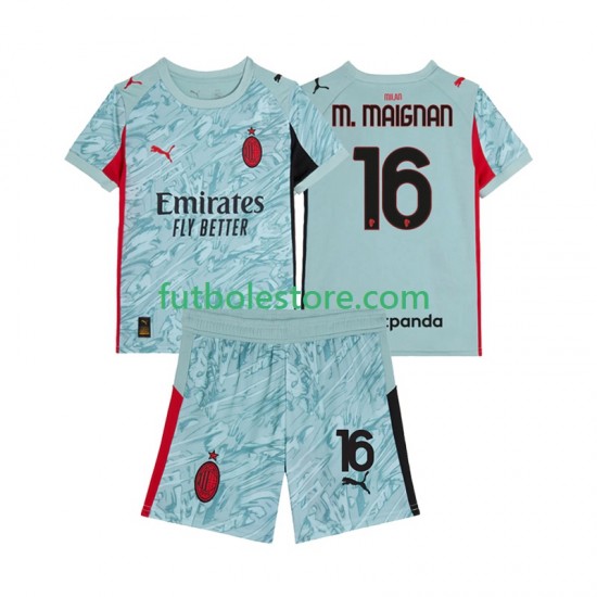 Primera Equipación del AC Milan Portero Mike Maignan 16 2025-2026 Manga Corta para Niño (Camiseta y pantalón) Primera Equipación del AC Milan Portero Mike Maignan 16 2025-2026 Manga Corta para Niño (Camiseta y pantalón)