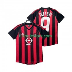 Primera Equipación del AC Milan INZAGHI 9 Retro 2002 2003 Manga Corta para Hombre