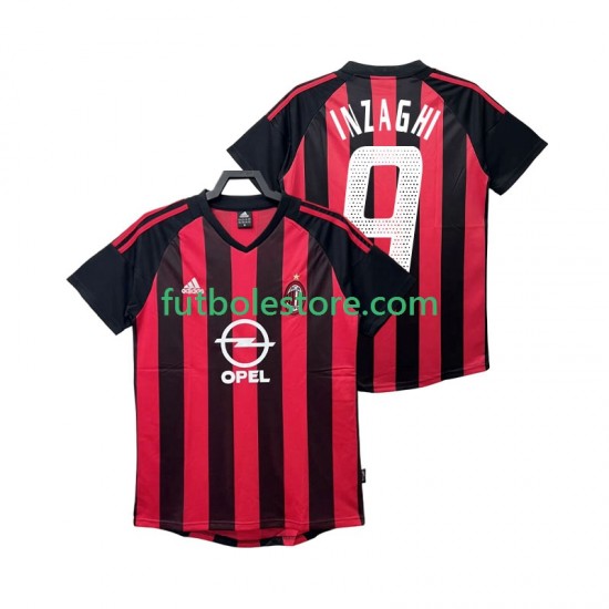 Primera Equipación del AC Milan INZAGHI 9 Retro 2002 2003 Manga Corta para Hombre Primera Equipación del AC Milan INZAGHI 9 Retro 2002 2003 Manga Corta para Hombre