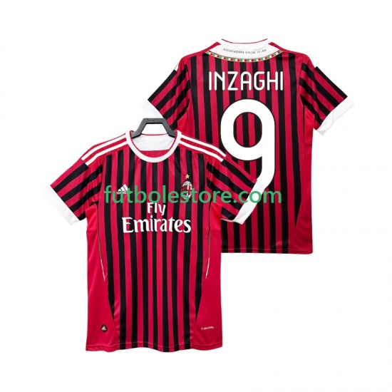 Primera Equipación del AC Milan INZAGHI 9 Retro 2011 2012 Manga Corta para Hombre Primera Equipación del AC Milan INZAGHI 9 Retro 2011 2012 Manga Corta para Hombre