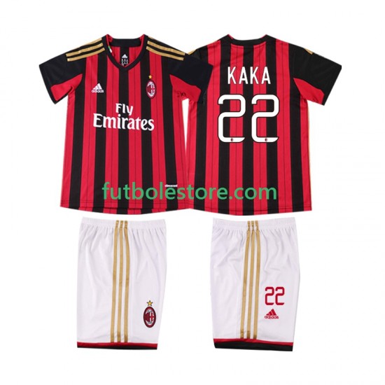 Primera Equipación del AC Milan KAKA 22 Retro 2013 2014 Manga Corta para Niño (Camiseta y pantalón) Primera Equipación del AC Milan KAKA 22 Retro 2013 2014 Manga Corta para Niño (Camiseta y pantalón)