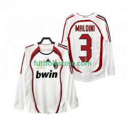 Segunda Equipación del AC Milan MALDINI 3 Retro 2006 2007 ML para Hombre
