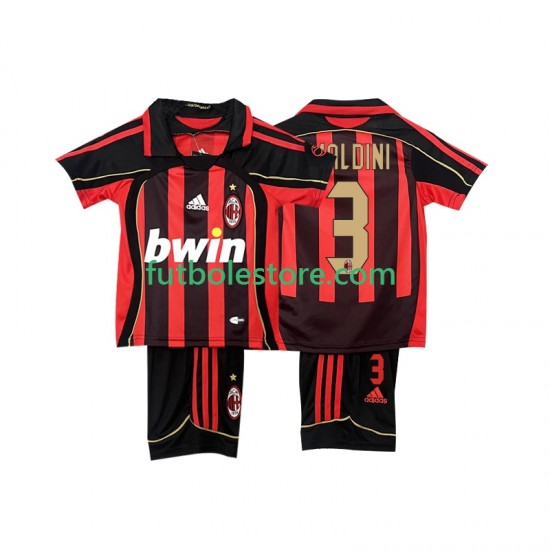 Primera Equipación del AC Milan MALDINI 3 Retro 2006 2007 Manga Corta para Niño (Camiseta y pantalón) Primera Equipación del AC Milan MALDINI 3 Retro 2006 2007 Manga Corta para Niño (Camiseta y pantalón)