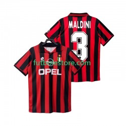 Primera Equipación del AC Milan MALDINI 3 Retro 1996 1997 Manga Corta para Hombre