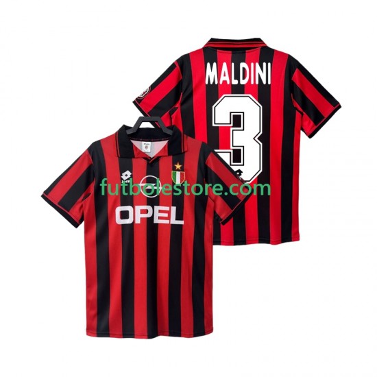 Primera Equipación del AC Milan MALDINI 3 Retro 1996 1997 Manga Corta para Hombre Primera Equipación del AC Milan MALDINI 3 Retro 1996 1997 Manga Corta para Hombre