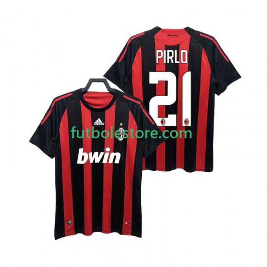 Primera Equipación del AC Milan RIRLO 21 Retro 2008 2009 Manga Corta para Hombre Primera Equipación del AC Milan RIRLO 21 Retro 2008 2009 Manga Corta para Hombre