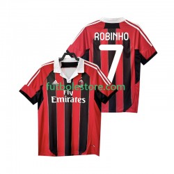 Primera Equipación del AC Milan ROBINHO 7 Retro 2012 2013 Manga Corta para Hombre