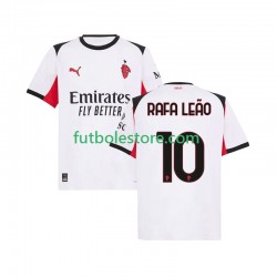 Segunda Equipación del AC Milan Rafael Leao 10 2025-2026 Manga Corta para Hombre