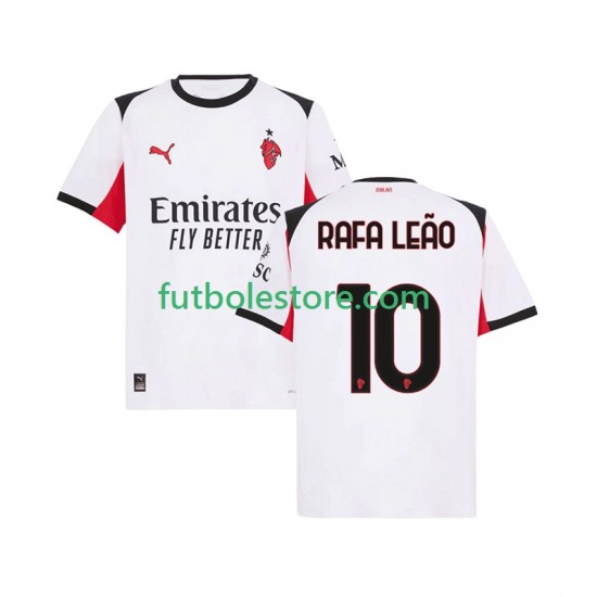 Segunda Equipación del AC Milan Rafael Leao 10 2025-2026 Manga Corta para Hombre Segunda Equipación del AC Milan Rafael Leao 10 2025-2026 Manga Corta para Hombre
