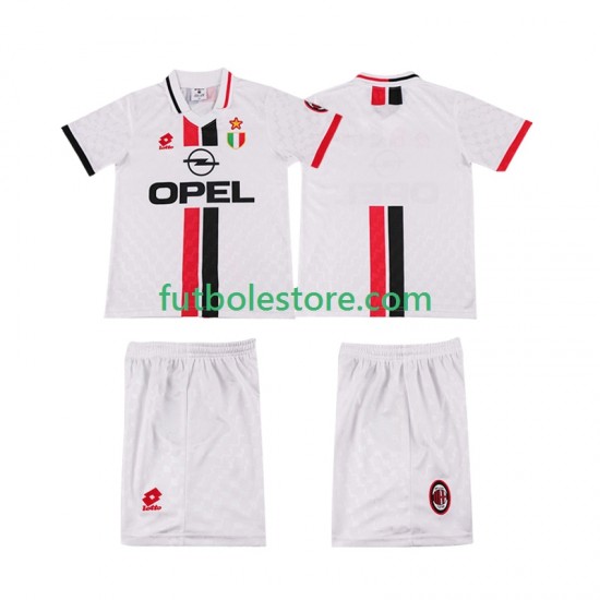 Segunda Equipación del AC Milan Retro 1996 1997 Manga Corta para Niño (Camiseta y pantalón) Segunda Equipación del AC Milan Retro 1996 1997 Manga Corta para Niño (Camiseta y pantalón)