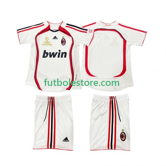 Segunda Equipación del AC Milan Retro 2006 2007 Manga Corta para Niño (Camiseta y pantalón) Segunda Equipación del AC Milan Retro 2006 2007 Manga Corta para Niño (Camiseta y pantalón)