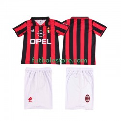 Primera Equipación del AC Milan Retro 1996 1997 Manga Corta para Niño (Camiseta y pantalón)