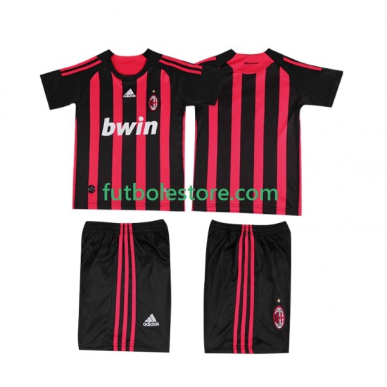 Primera Equipación del AC Milan Retro 2008 2009 Manga Corta para Niño (Camiseta y pantalón) Primera Equipación del AC Milan Retro 2008 2009 Manga Corta para Niño (Camiseta y pantalón)