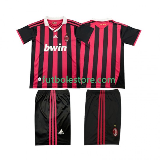 Primera Equipación del AC Milan Retro 2009 2010 Manga Corta para Niño (Camiseta y pantalón) Primera Equipación del AC Milan Retro 2009 2010 Manga Corta para Niño (Camiseta y pantalón)