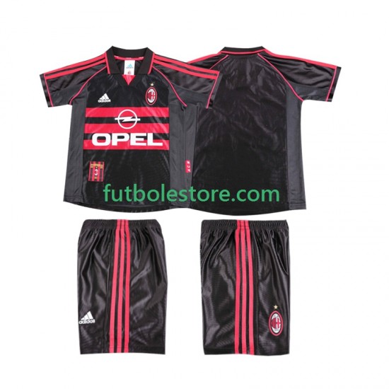 Tercera Equipación del AC Milan Retro 1998 1999 Manga Corta para Niño (Camiseta y pantalón) Tercera Equipación del AC Milan Retro 1998 1999 Manga Corta para Niño (Camiseta y pantalón)