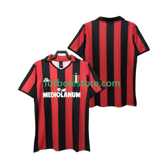 Primera Equipación del AC Milan Retro 1988 1989 Manga Corta para Hombre Primera Equipación del AC Milan Retro 1988 1989 Manga Corta para Hombre