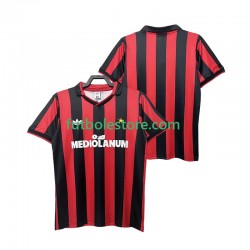 Primera Equipación del AC Milan Retro 1990 1991 Manga Corta para Hombre