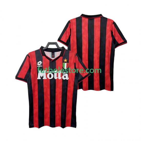 Primera Equipación del AC Milan Retro 1993 1994 Manga Corta para Hombre Primera Equipación del AC Milan Retro 1993 1994 Manga Corta para Hombre
