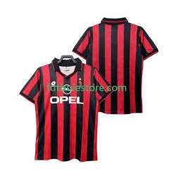 Primera Equipación del AC Milan Retro 1995 1996 Manga Corta para Hombre