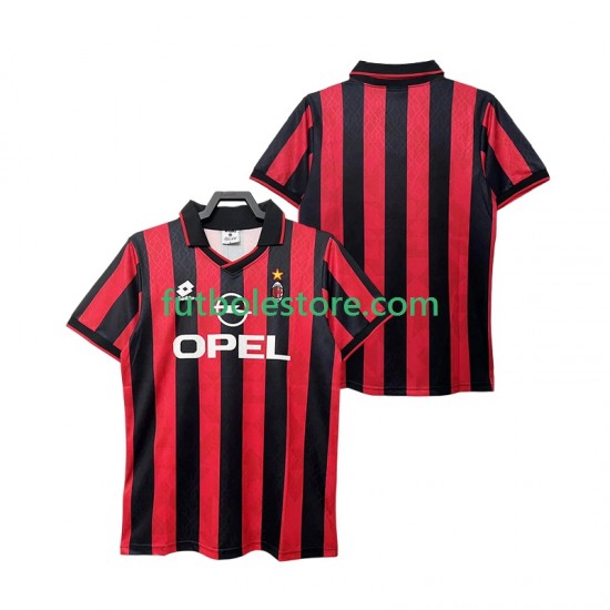 Primera Equipación del AC Milan Retro 1995 1996 Manga Corta para Hombre Primera Equipación del AC Milan Retro 1995 1996 Manga Corta para Hombre