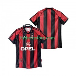 Primera Equipación del AC Milan Retro 1998 1999 Manga Corta para Hombre