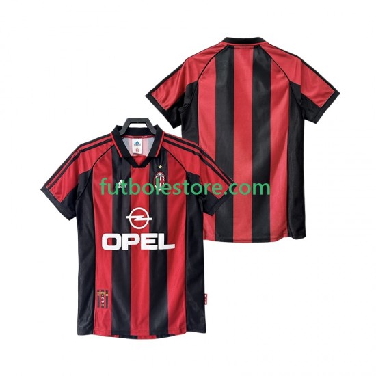 Primera Equipación del AC Milan Retro 1998 1999 Manga Corta para Hombre Primera Equipación del AC Milan Retro 1998 1999 Manga Corta para Hombre