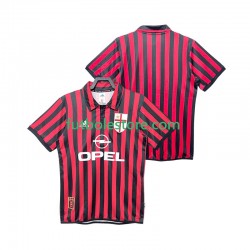 Primera Equipación del AC Milan Retro 1999 2000 Manga Corta para Hombre