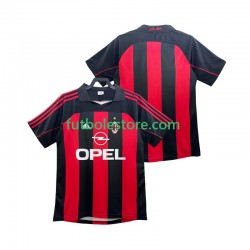 Primera Equipación del AC Milan Retro 2000 2002 Manga Corta para Hombre