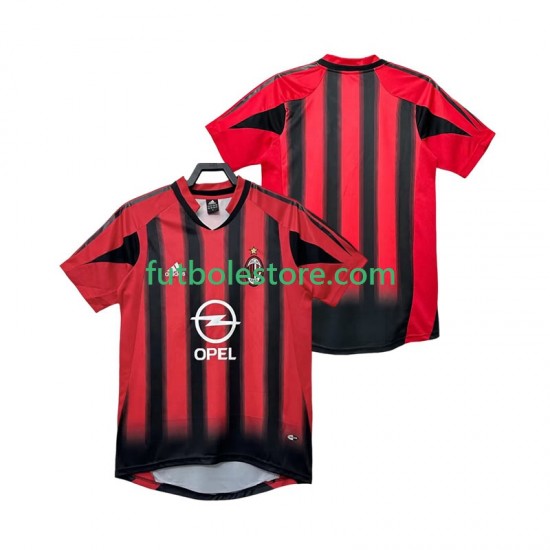 Primera Equipación del AC Milan Retro 2004 2005 Manga Corta para Hombre