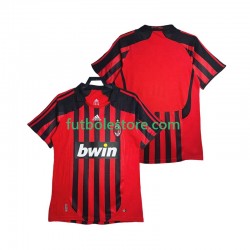 Primera Equipación del AC Milan Retro 2007 2008 Manga Corta para Hombre