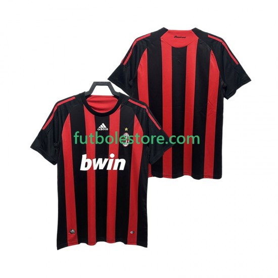 Primera Equipación del AC Milan Retro 2008 2009 Manga Corta para Hombre Primera Equipación del AC Milan Retro 2008 2009 Manga Corta para Hombre