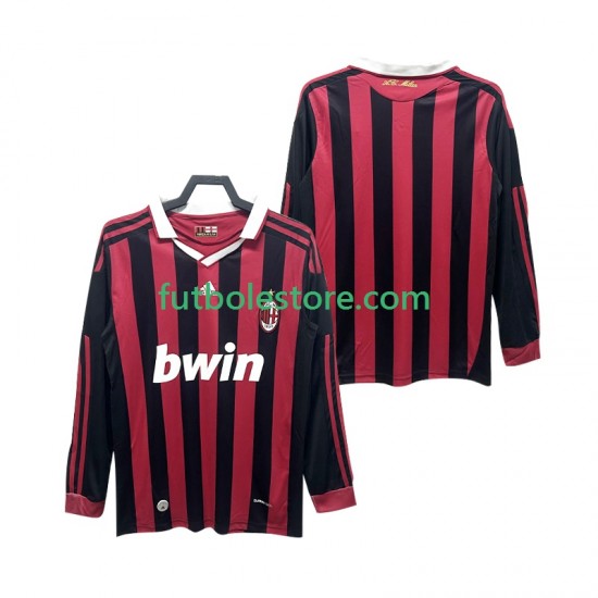 Primera Equipación del AC Milan Retro 2009 2010 ML para Hombre Primera Equipación del AC Milan Retro 2009 2010 ML para Hombre